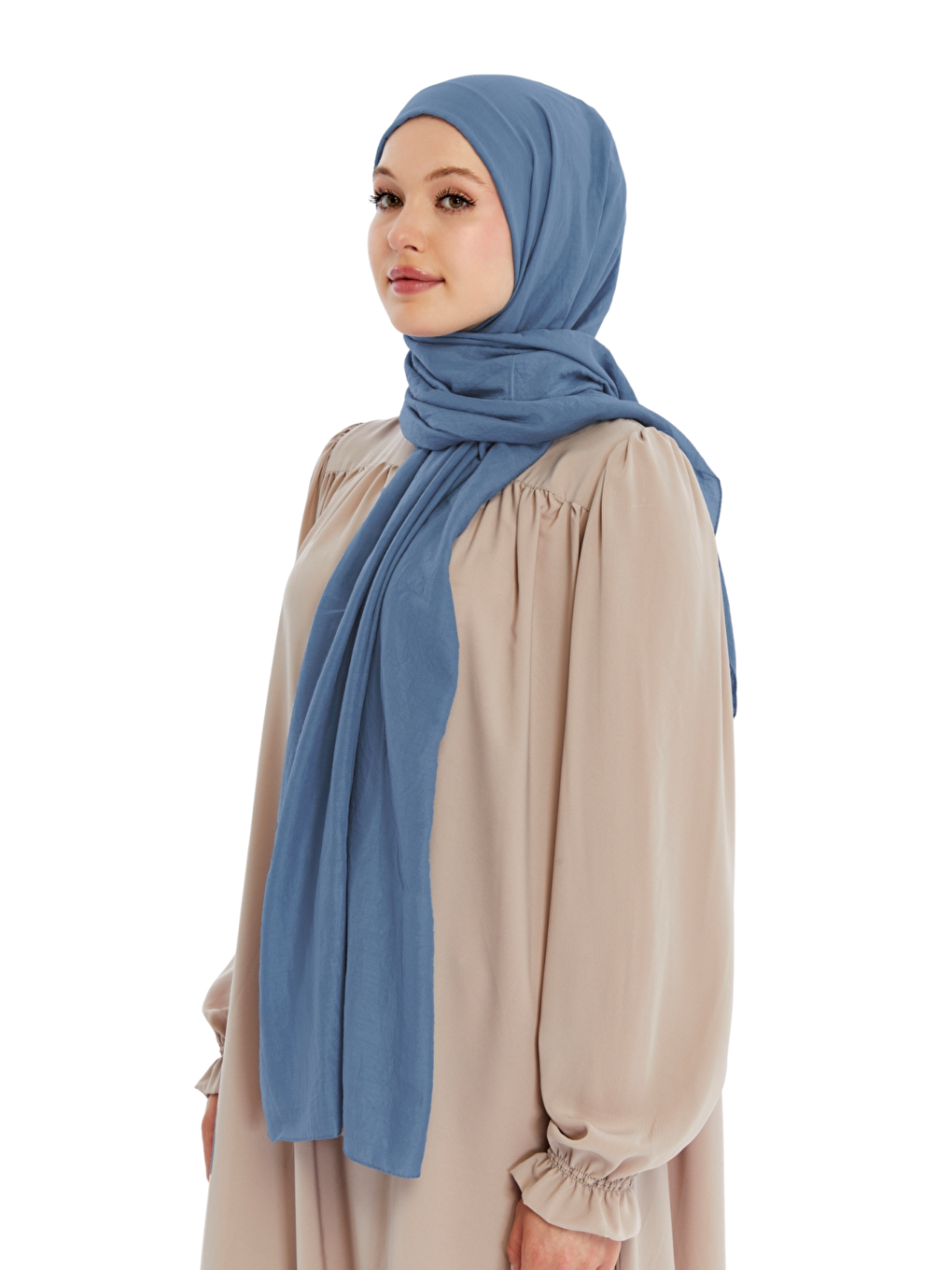 Pamuk Soft Gök Mavisi Şal-1