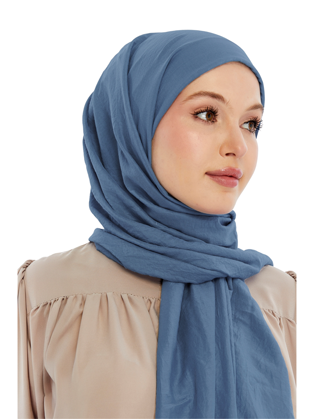 Pamuk Soft Gök Mavisi Şal-2