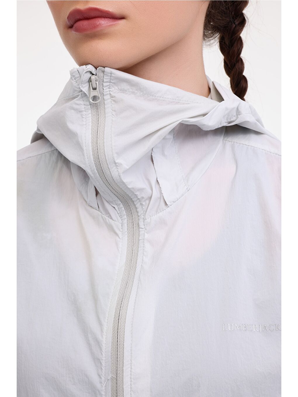 WL DELRA 8KT30 5FX Gri Kadın Yağmurluk-3