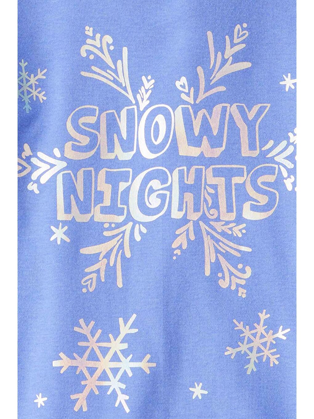 Kız Çocuk Mavi Pijama Set-2