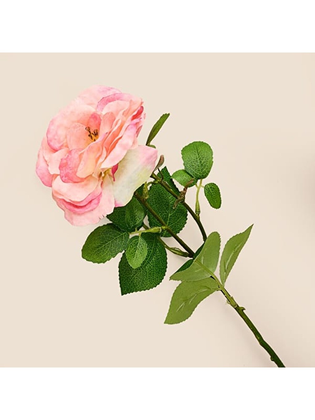 Deco Katmerli Gül Yapay Dal Çiçek - Açık Pembe - 50 cm-1