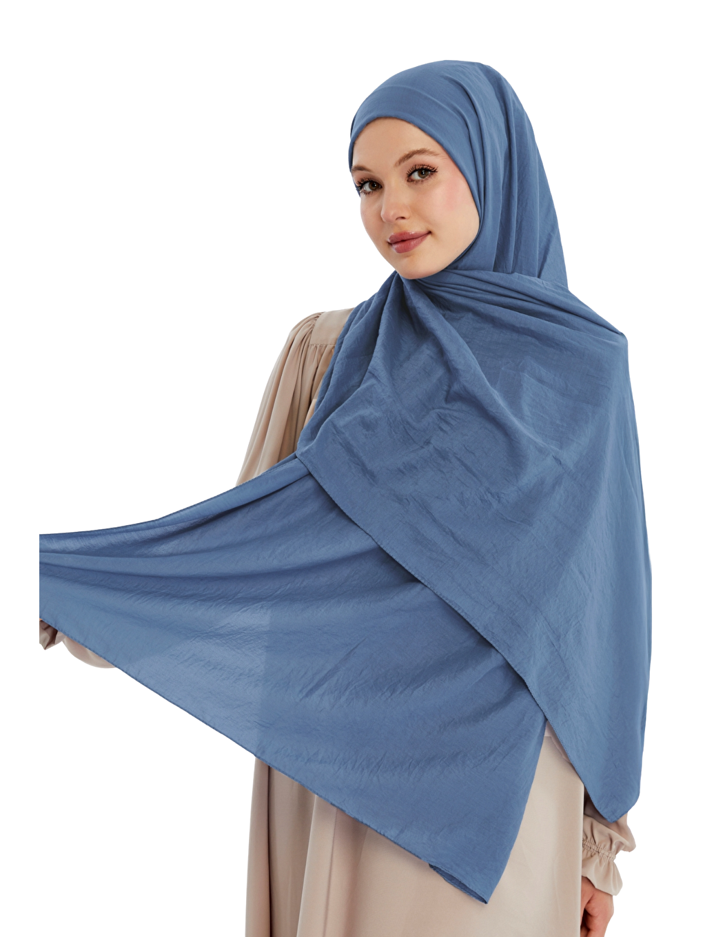 Pamuk Soft Gök Mavisi Şal-4