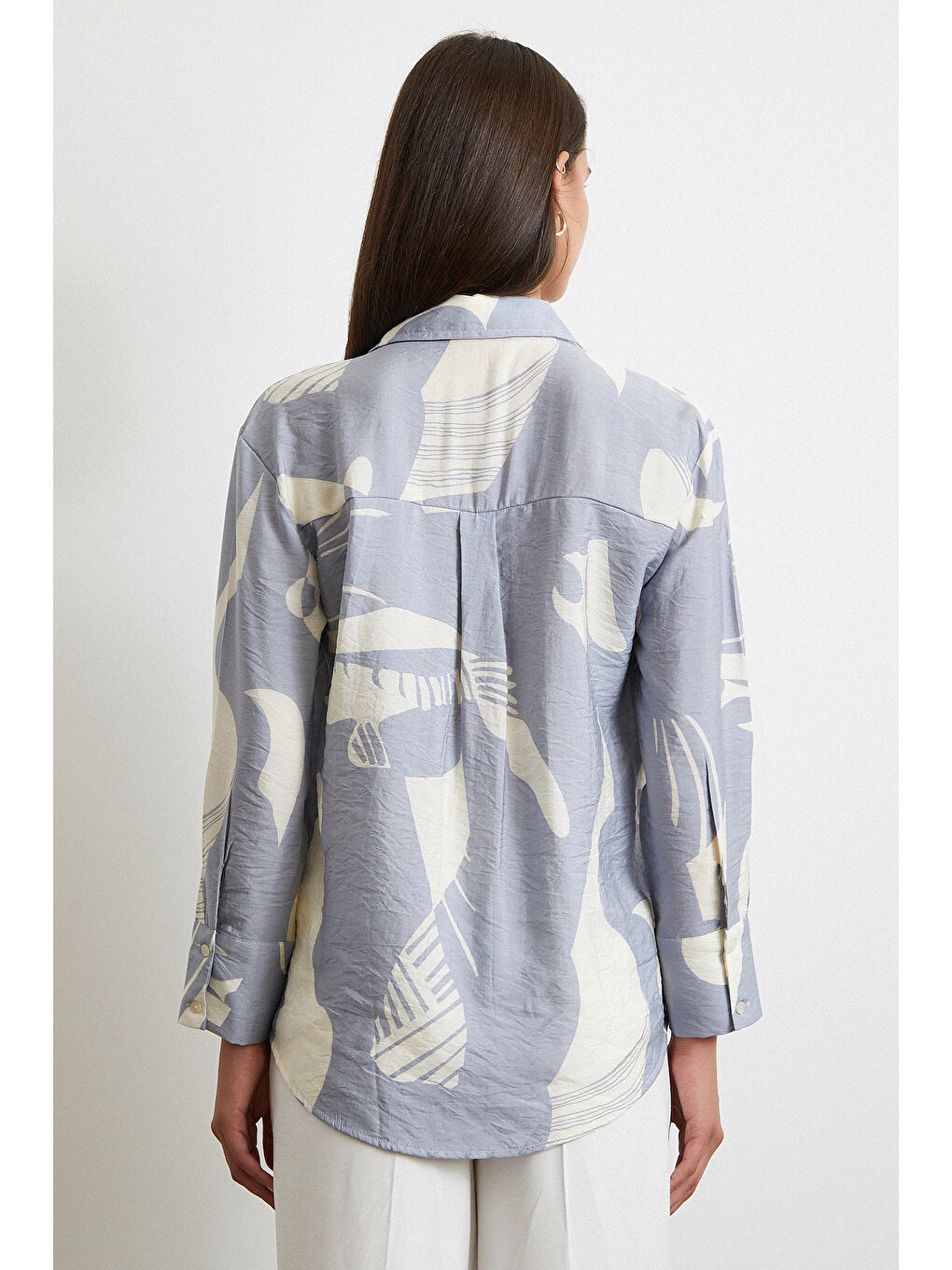 Karışık V Yaka Modal  Gömlek Antirasit-2