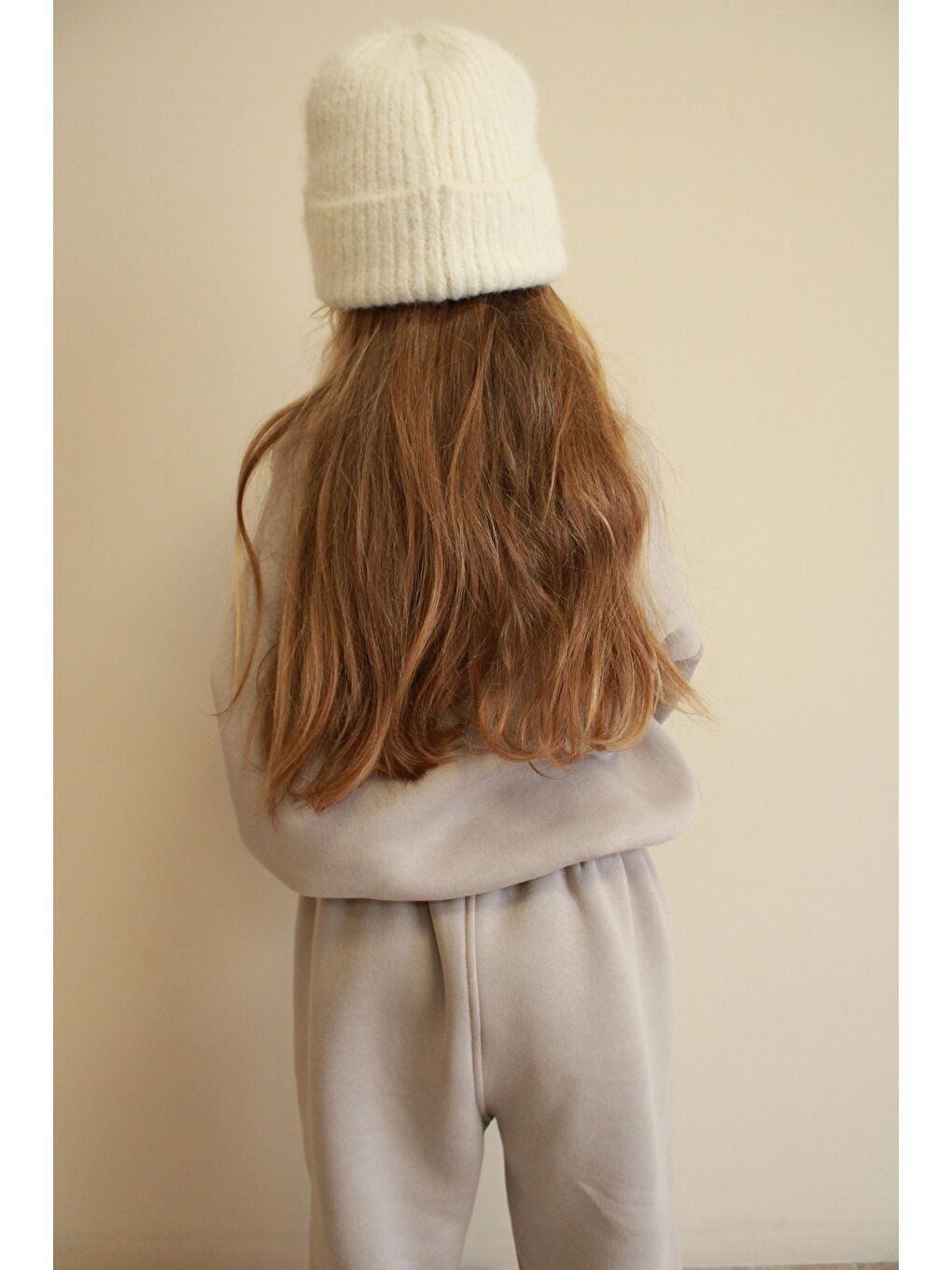 Bej Taş Rengi Dağ Nakışlı Çocuk Alt Üst Takım-6