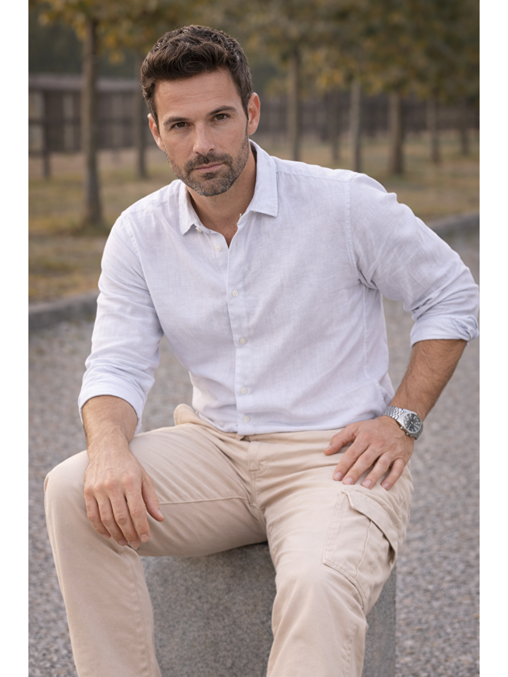 Erkek Premium Comfort Bej Kargo Baggy Pantolon-3