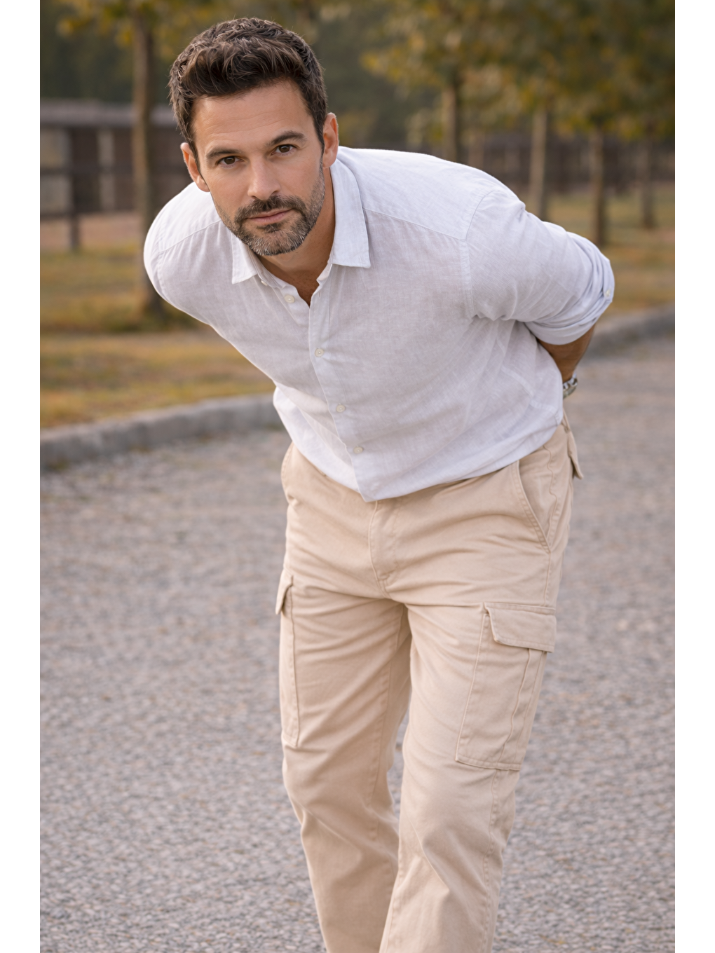 Erkek Premium Comfort Bej Kargo Baggy Pantolon-4