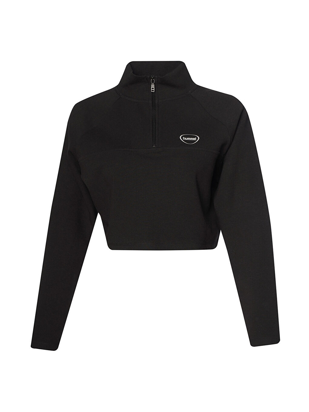 Tech Kadın Siyah Bisiklet Yaka Sweatshirt-1