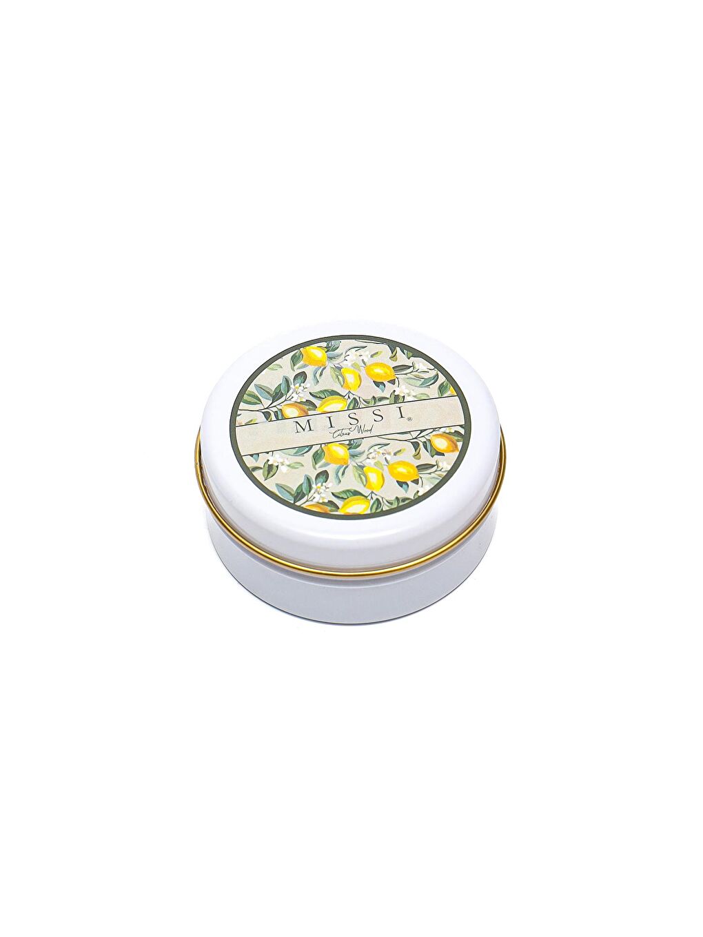 Sarı Limon Çiçeği Kokulu Vegan Teneke Mum-1