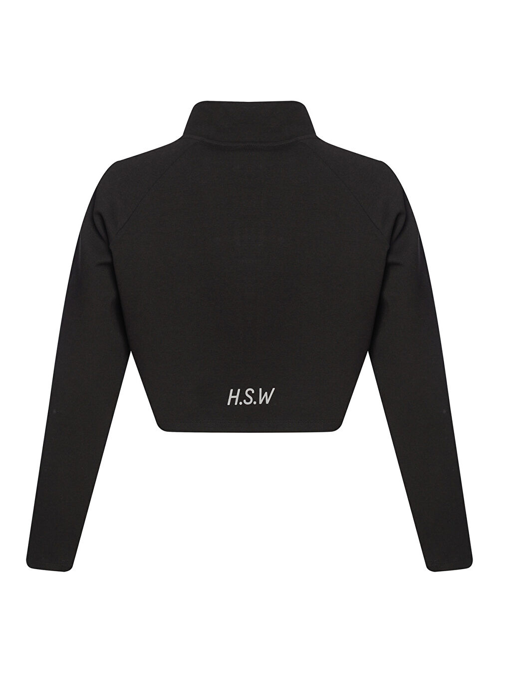 Tech Kadın Siyah Bisiklet Yaka Sweatshirt-2