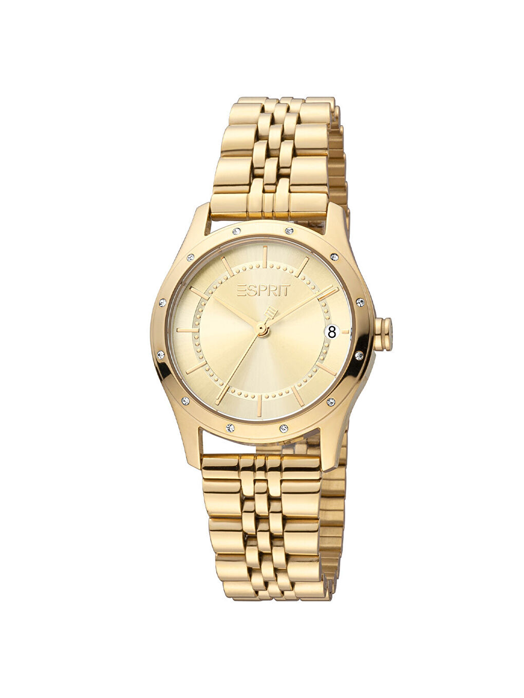 Sarı ES1L223M3115 Kadın Kol Saati ve Bileklik Seti-1