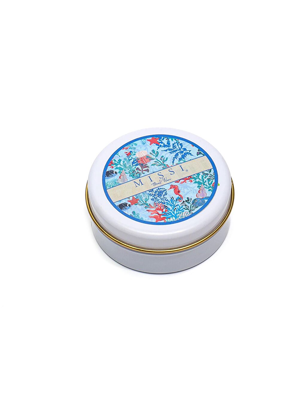 Mavi Marin Temalı Ocean Wawe Kokulu Vegan Teneke Mum-1