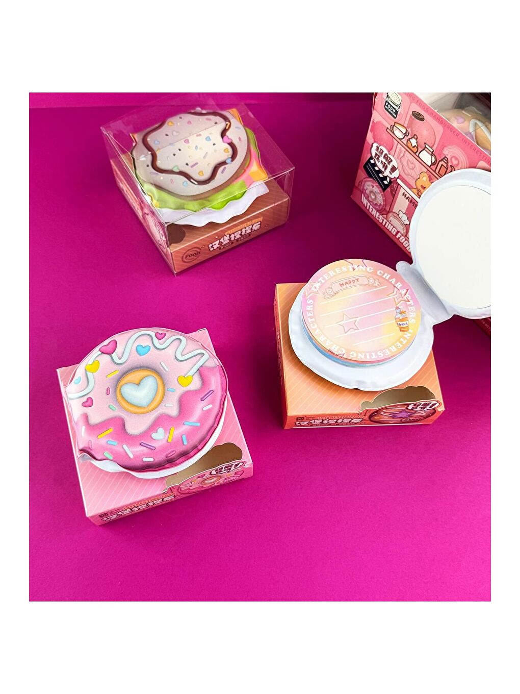 Hamburger   Donat Tasarımlı Defter  1 Adet-1