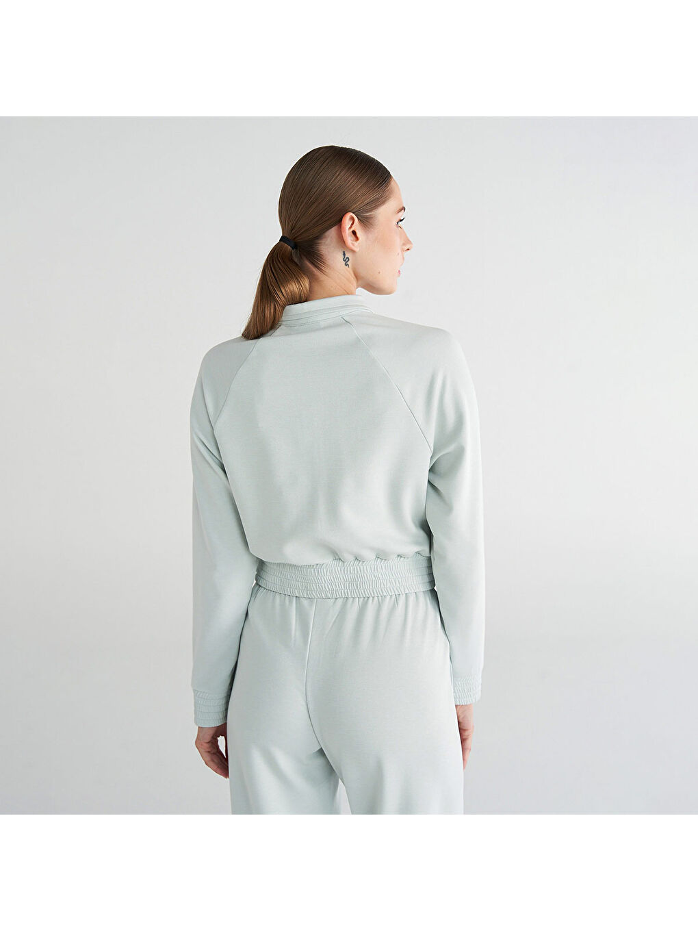 Jed Kadın Mavi Klasik Yaka Ceket-1