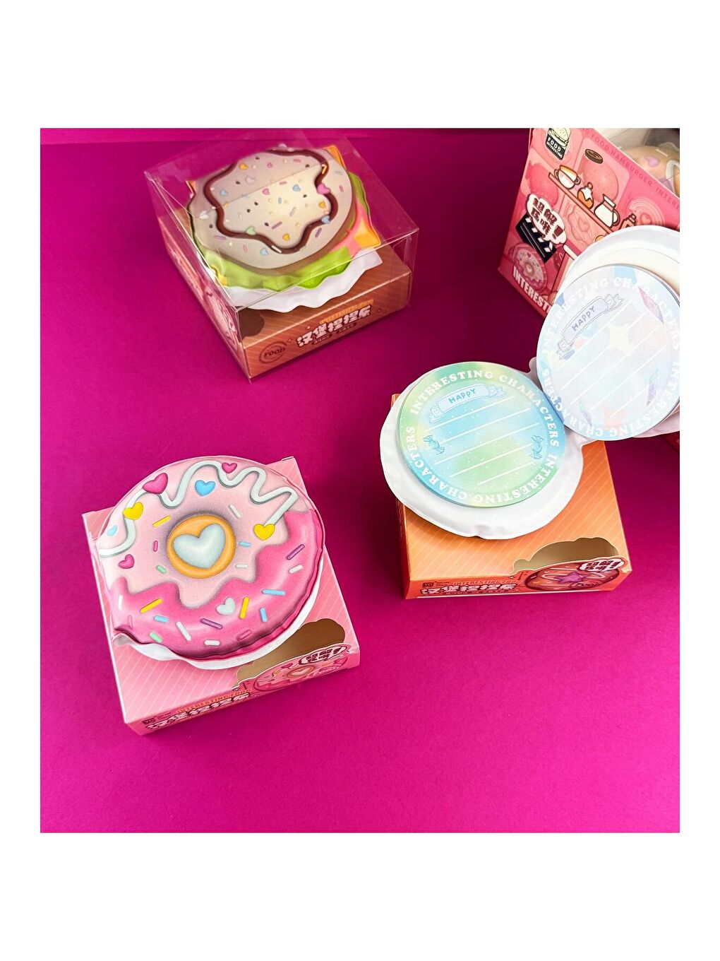 Hamburger   Donat Tasarımlı Defter  1 Adet-2