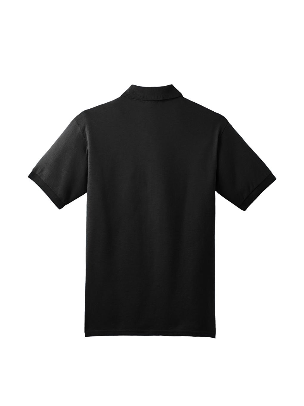 Siyah Erkek Çekmeyen Pamuklu Kumaş Regular Fit Standart Kesim Kıvrılmaz Polo Yaka Tişört POLOYAKA-TSHIR-1