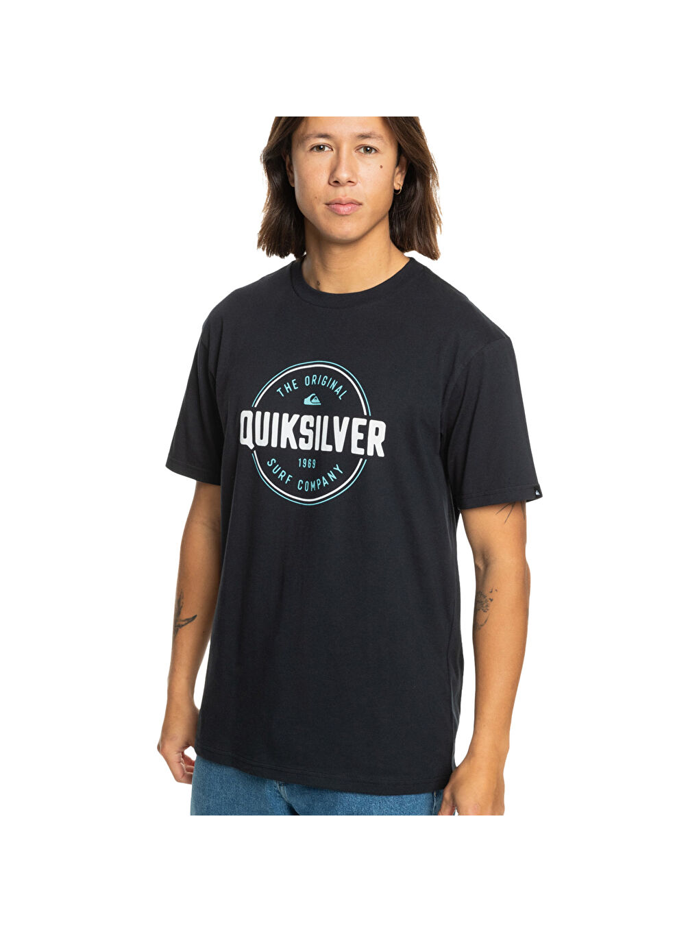 Lacivert Circle Up Erkek Mavi Tişört-1