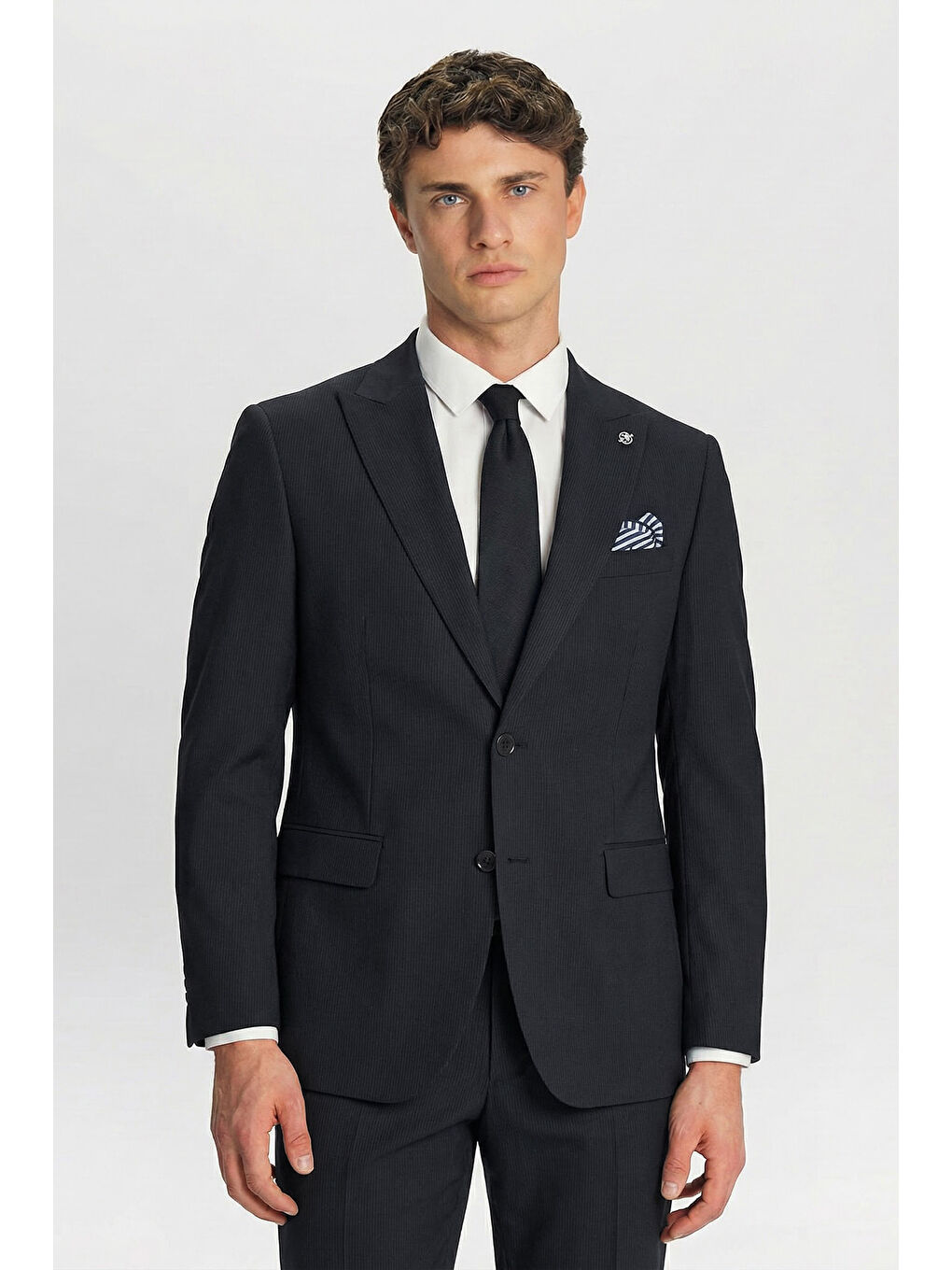 Giotelli Koyu Lacivert Yelekli Rm %100 Yün 6 Drop Erkek Takım Elbise