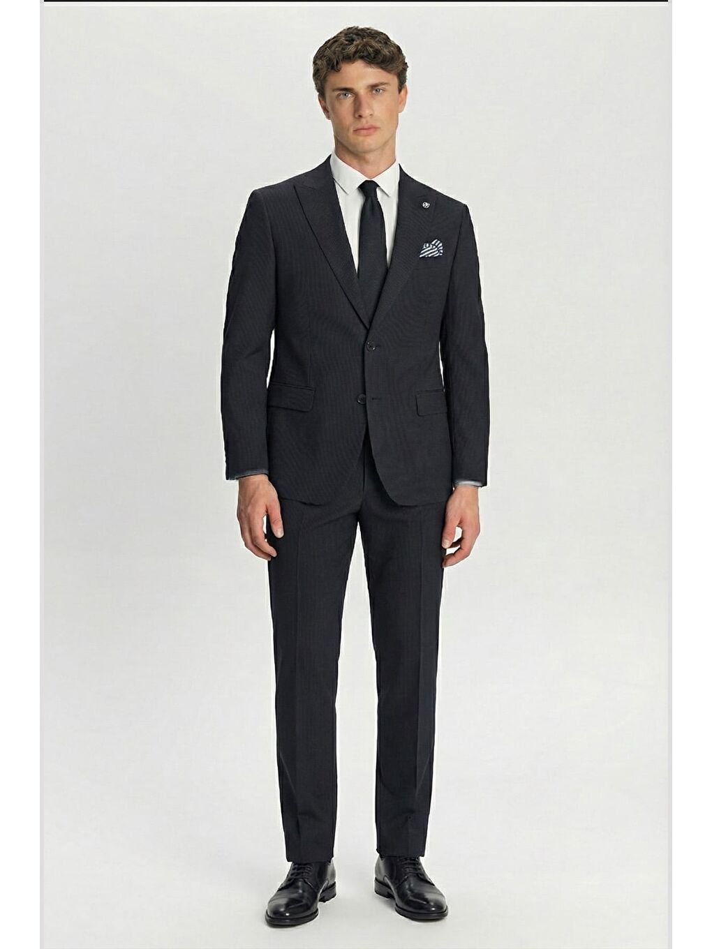 Giotelli Koyu Lacivert Yelekli Rm %100 Yün 6 Drop Erkek Takım Elbise-1