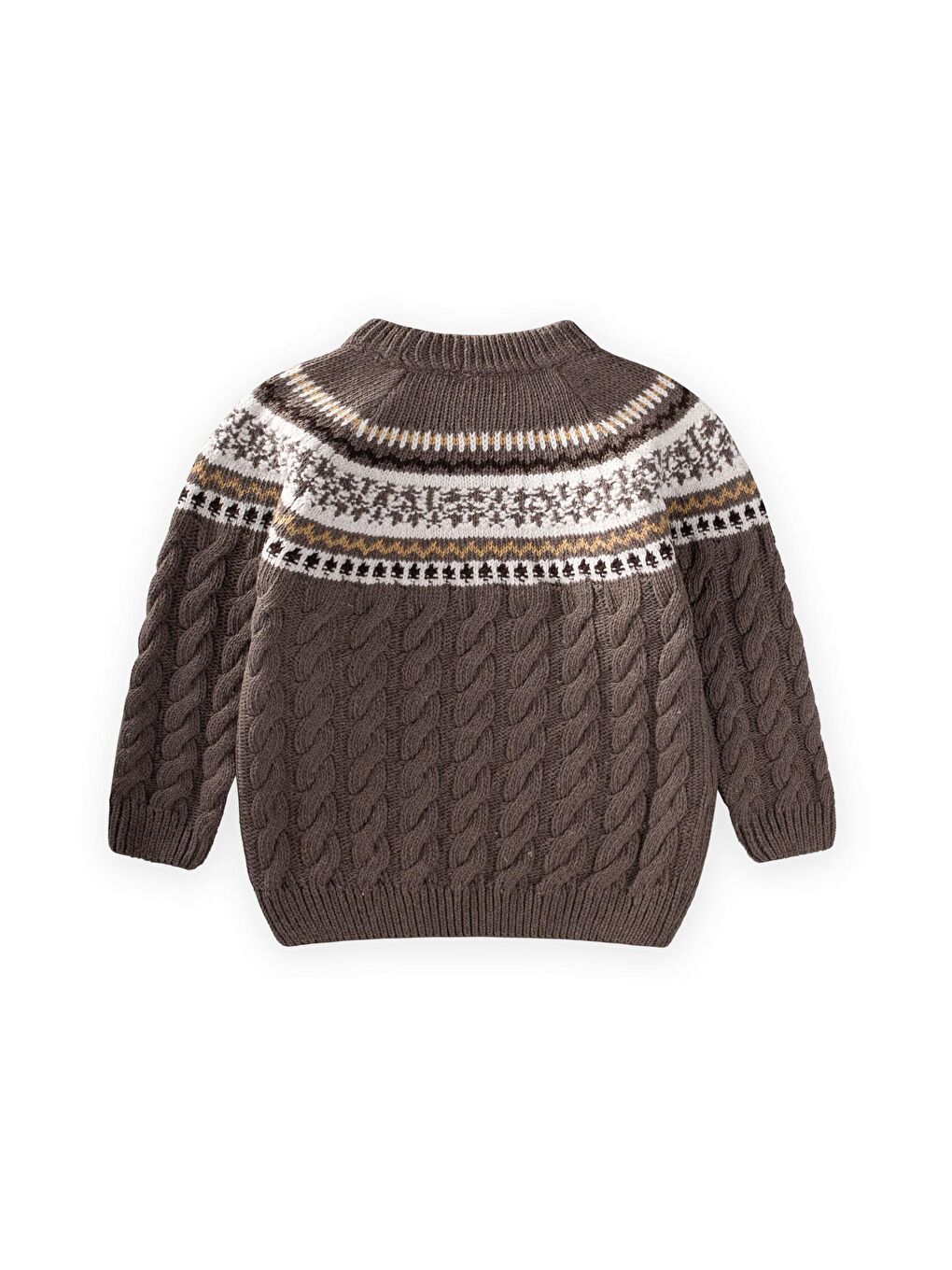 Bej Desenli Triko Kazak 2-8 Yaş Vizon-1