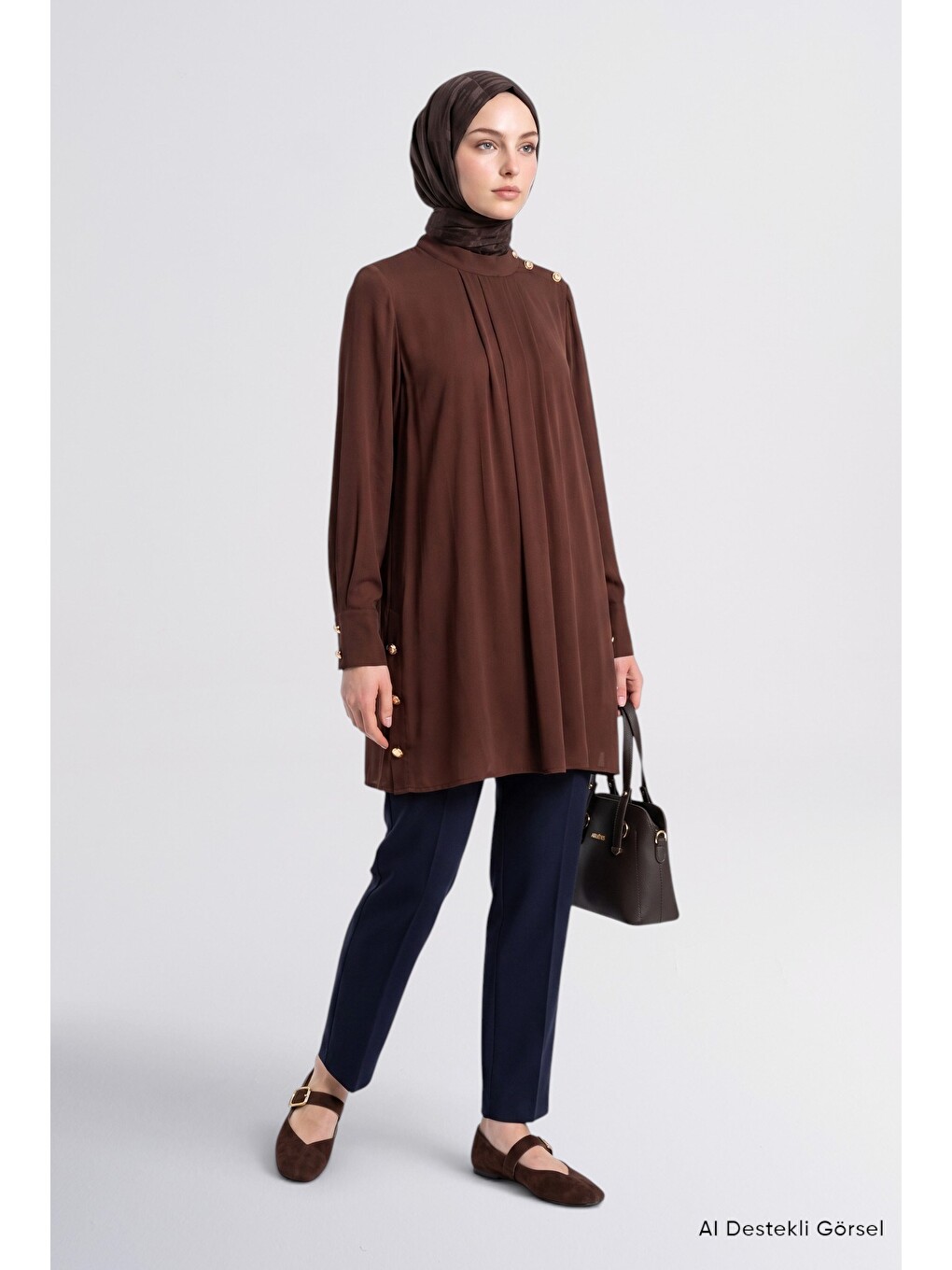 Beli Lastikli Pantolon Lacivert-1