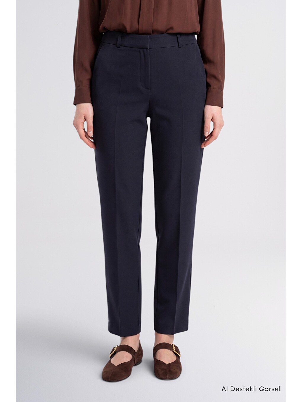 Beli Lastikli Pantolon Lacivert-2