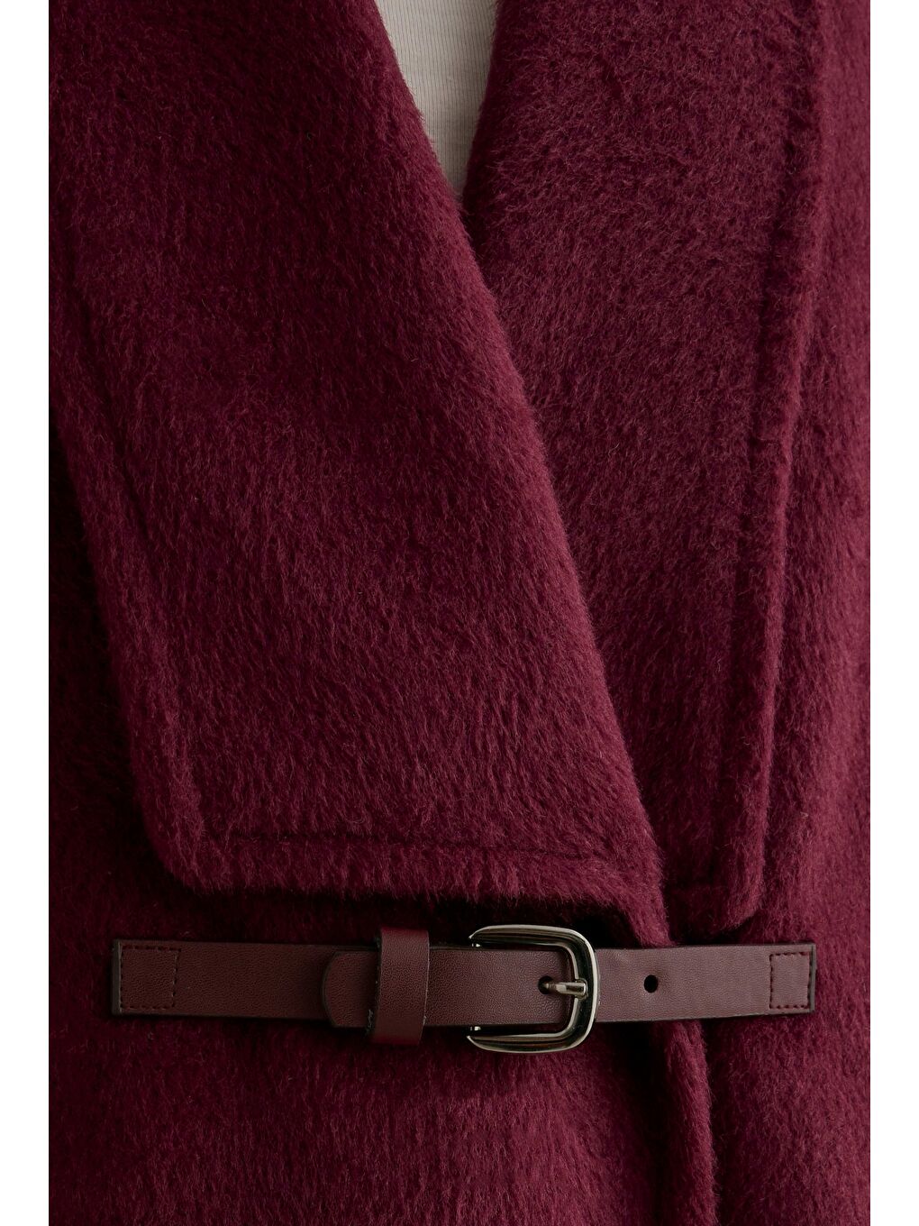 Kemer Detaylı Kaban Bordo-4