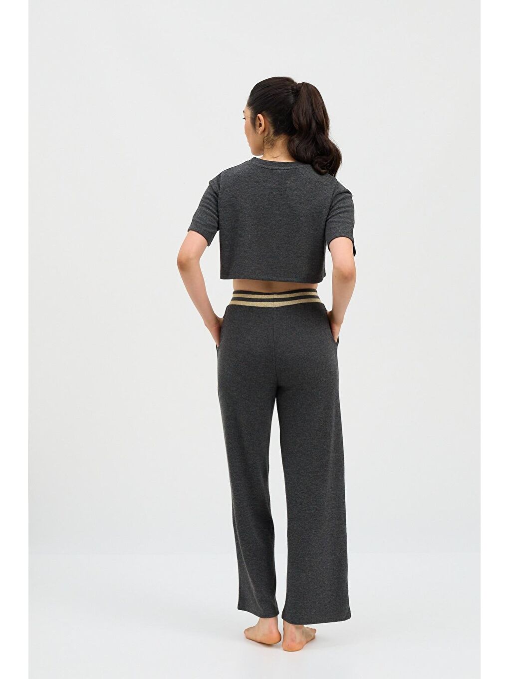 Kadın Infinity Dots Büstiyer Antrasit-3