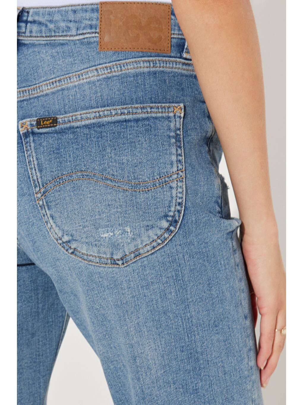 İndigo Carol Cropped Straight Fit Yüksek Bel Esnek Jean Jean Pantolon-6