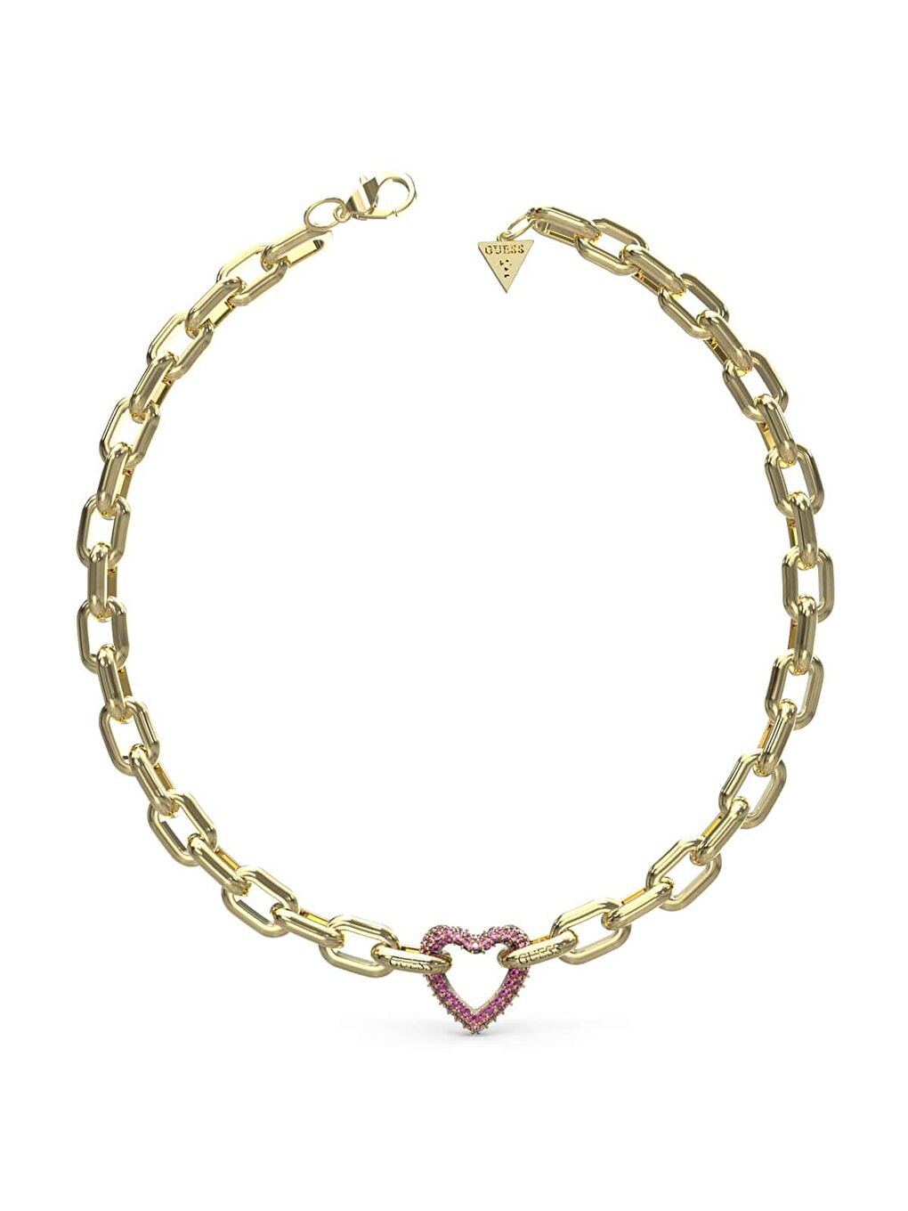 Sarı JGUJUBN05004JWYGPKTU Kalpli Kadın Kolye