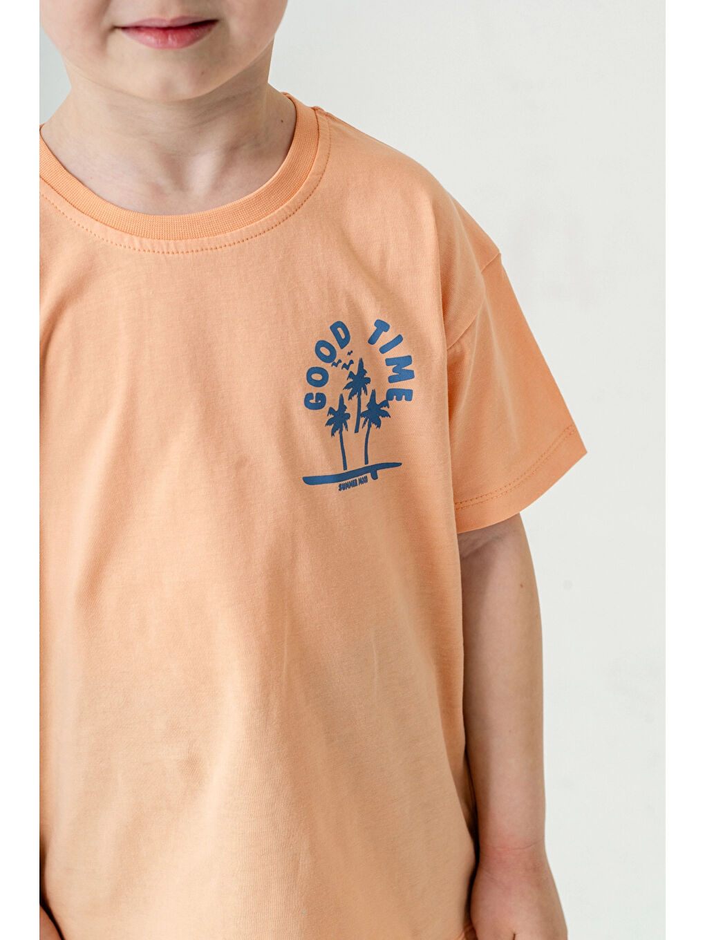 Pembe Good Time Baskılı Şortlu Takım 50305-2