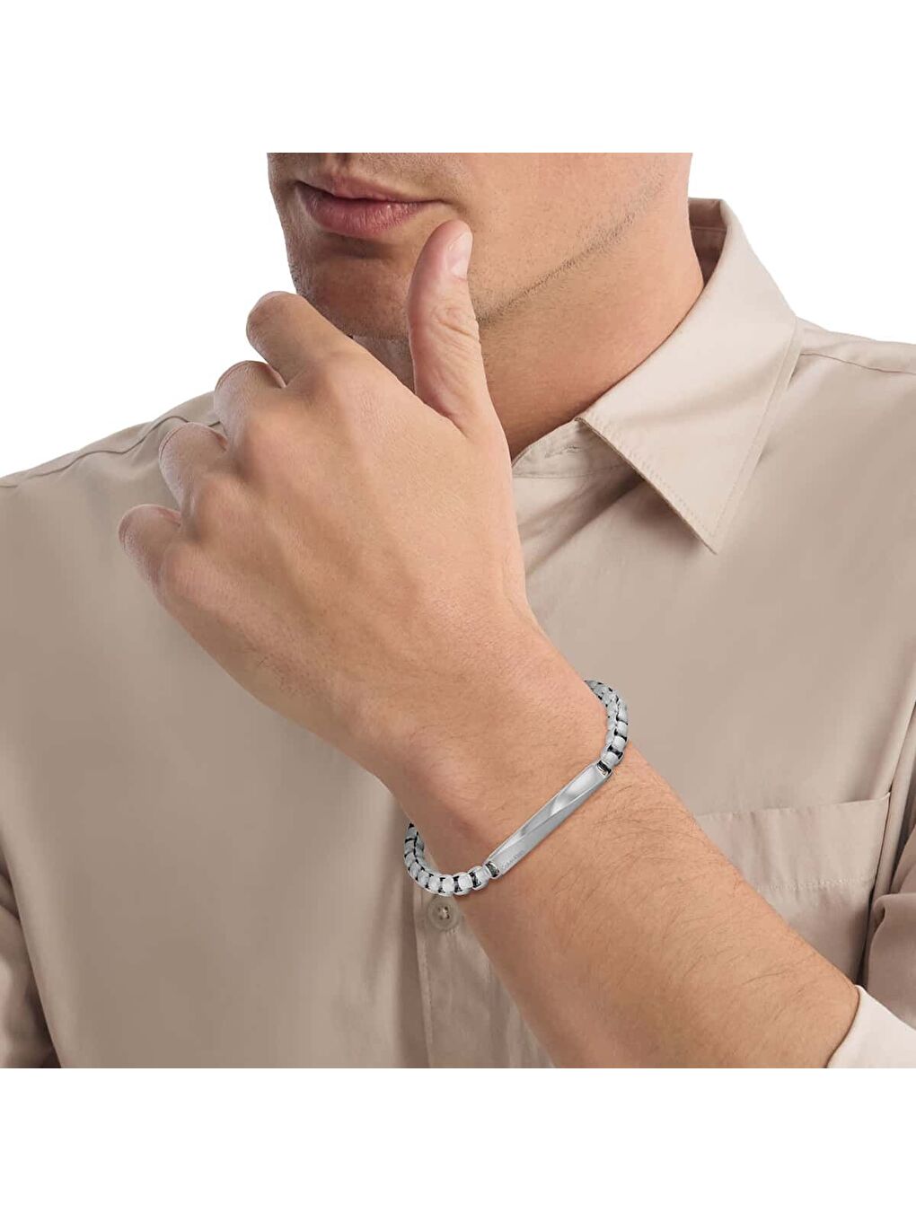 Gri CKJ35100056 Erkek Bileklik-2