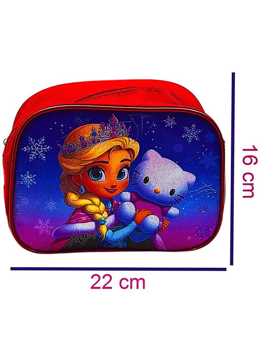 2 Bölmeli Elsa Okul Sırt Çantası Ve Beslenme Çantası Kırmızı KOD:1308-3