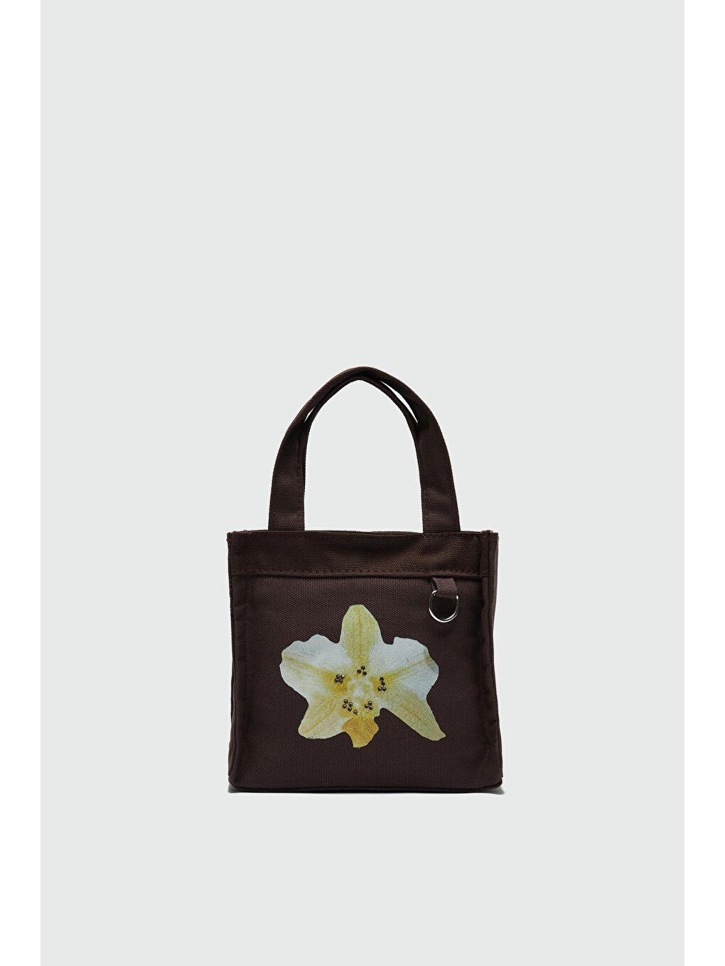 Salva Mini Desenli Kanvas Çapraz Çanta Kahverengi