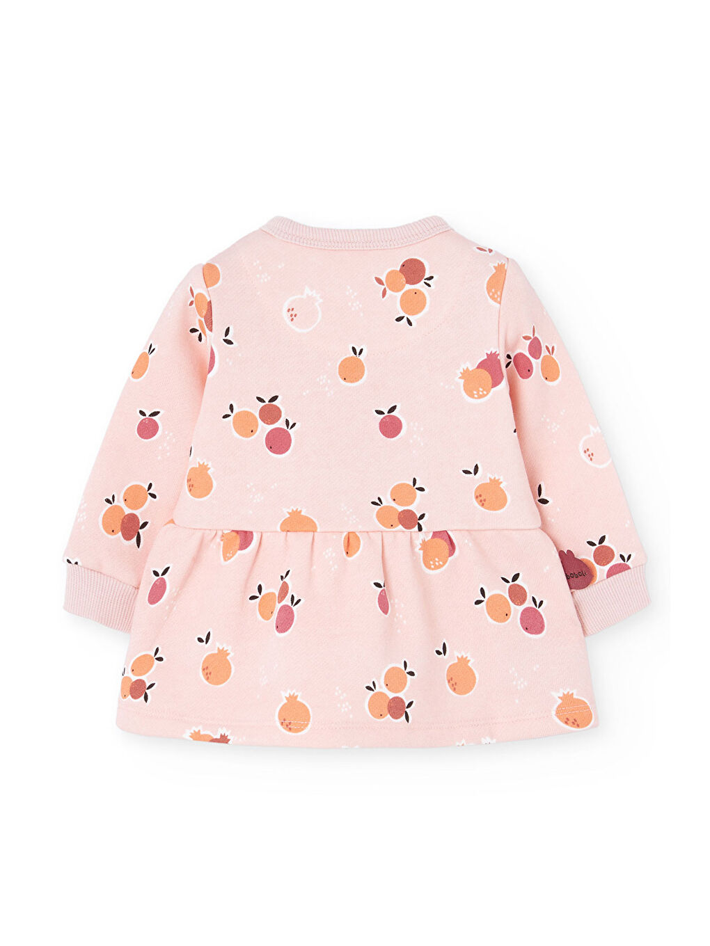 Pembe Kız Bebek Meyveler Baskılı Elbise-2