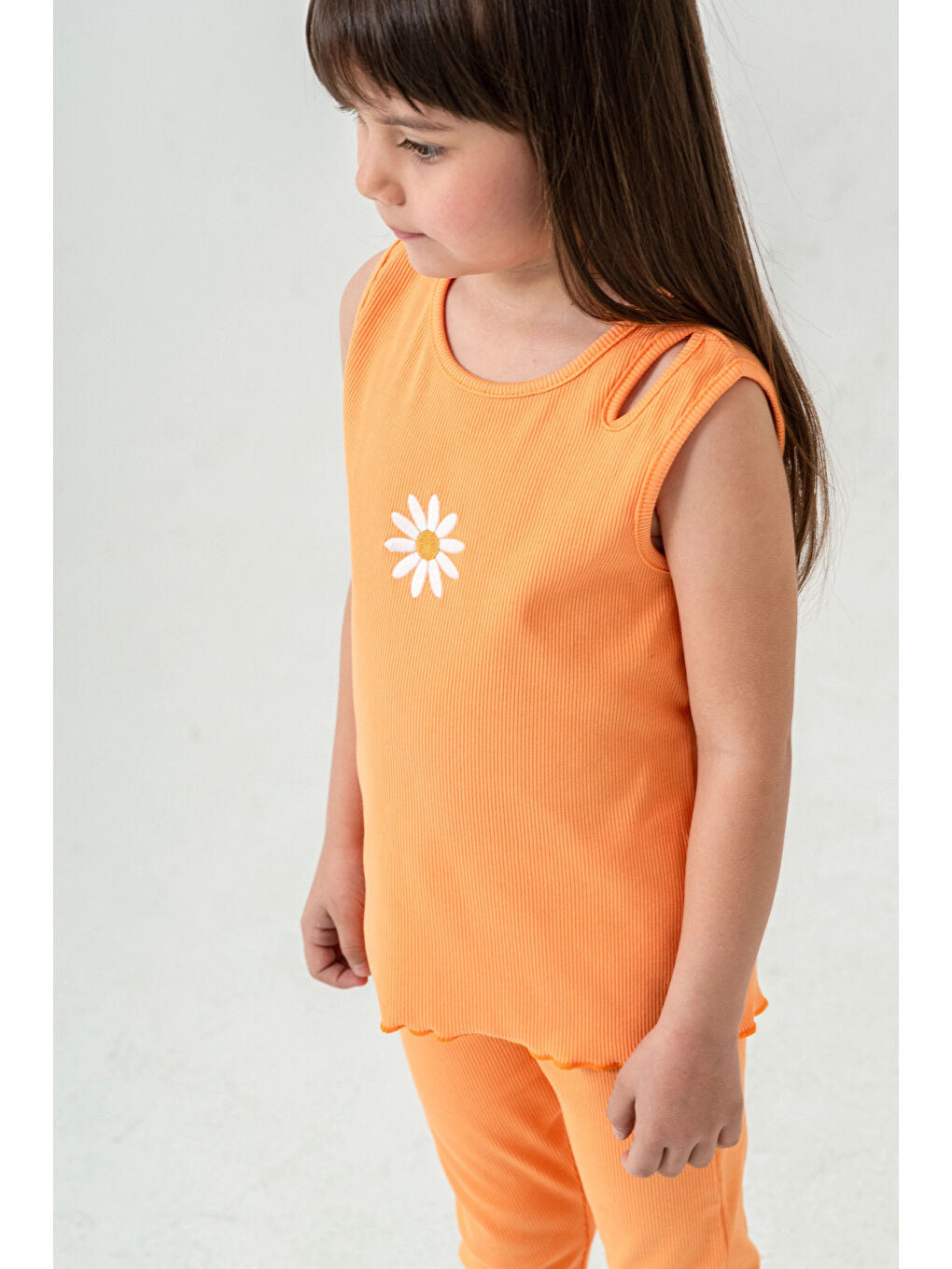 Pembe Papatya Nakışlı Taytlı Takım 50354-1