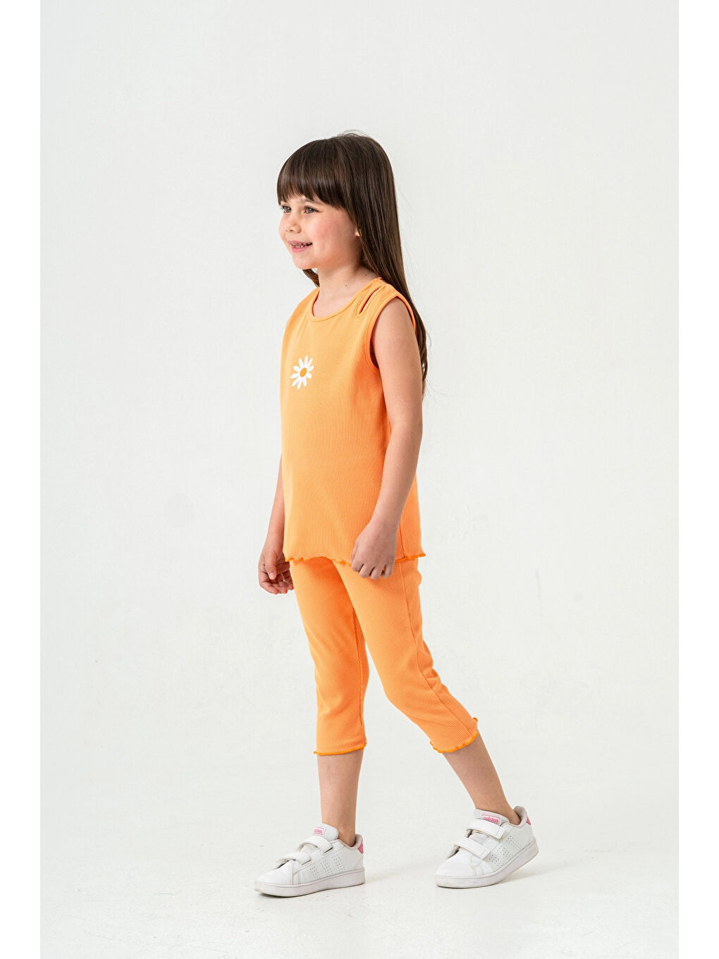 Pembe Papatya Nakışlı Taytlı Takım 50354-2