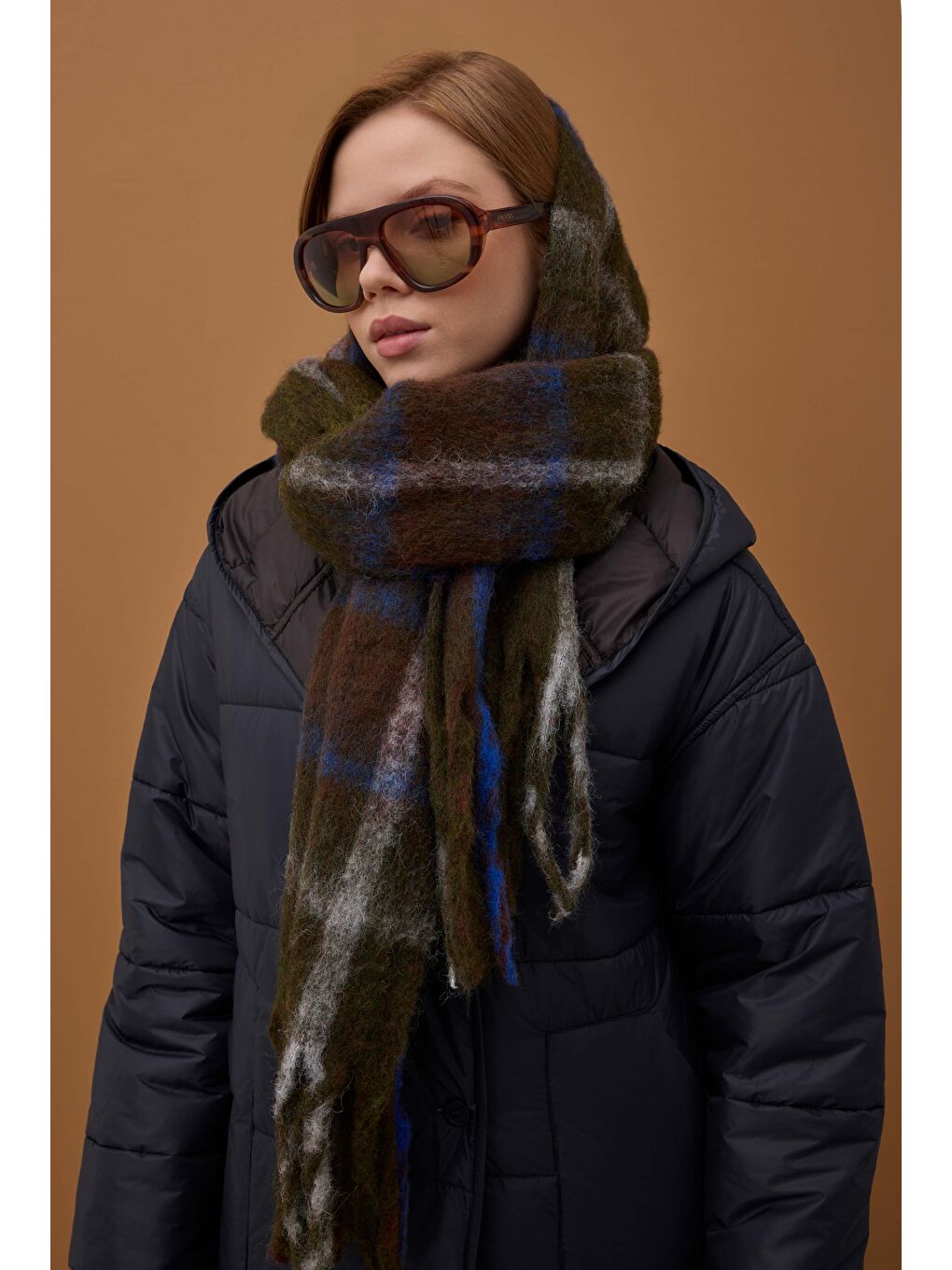 Çift Taraflı Şişme Mont Acı Kahve-Koyu Lacivert-4