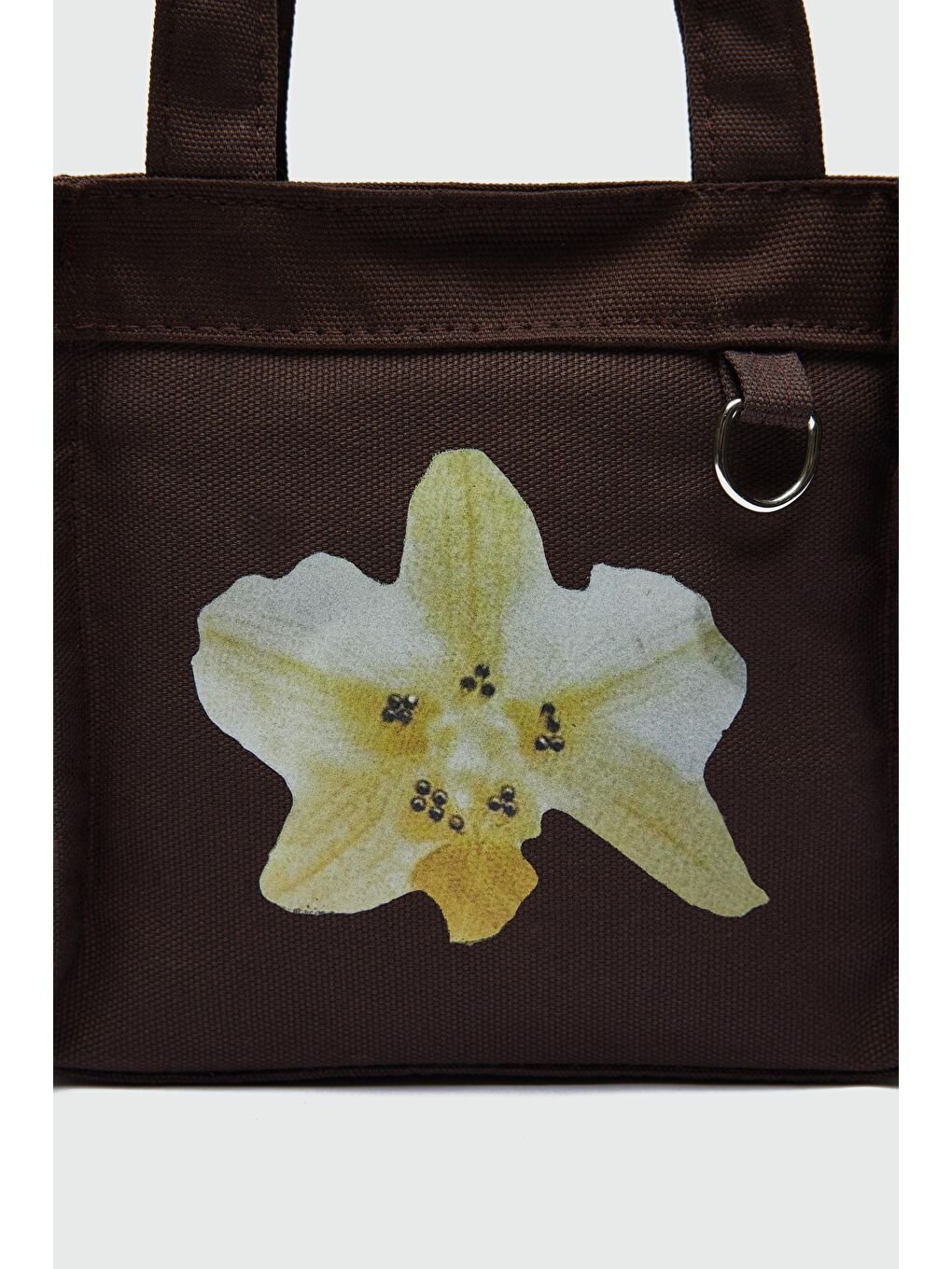 Salva Mini Desenli Kanvas Çapraz Çanta Kahverengi-3