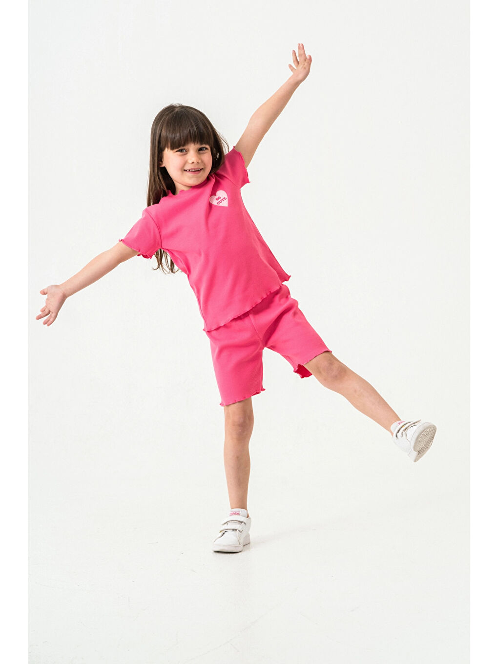 Fuşya So Cute Nakışlı Şortlu Takım 50355