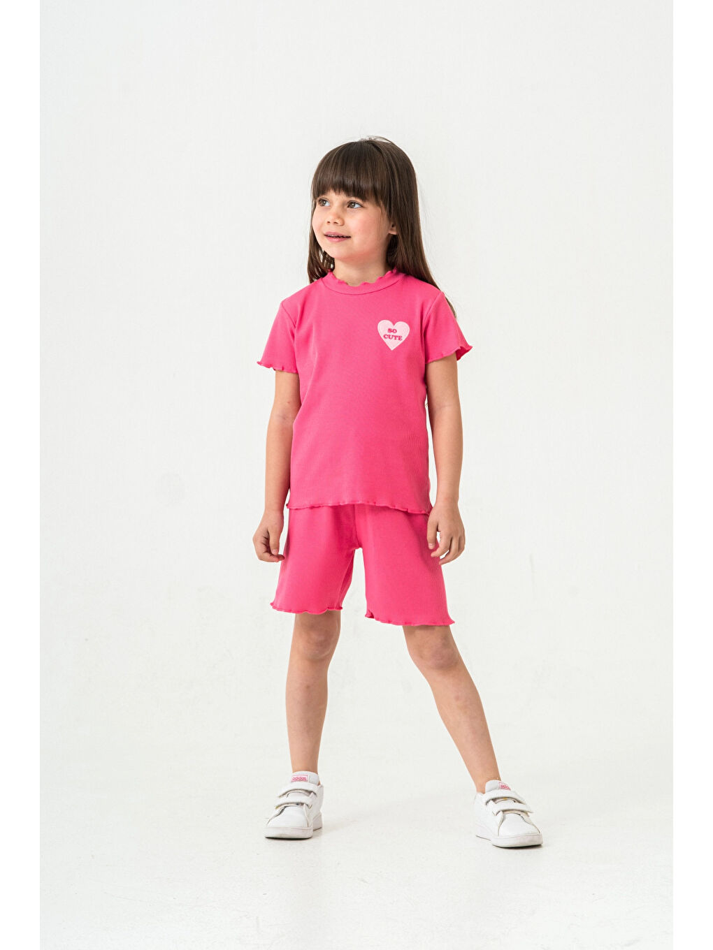 Fuşya So Cute Nakışlı Şortlu Takım 50355-1