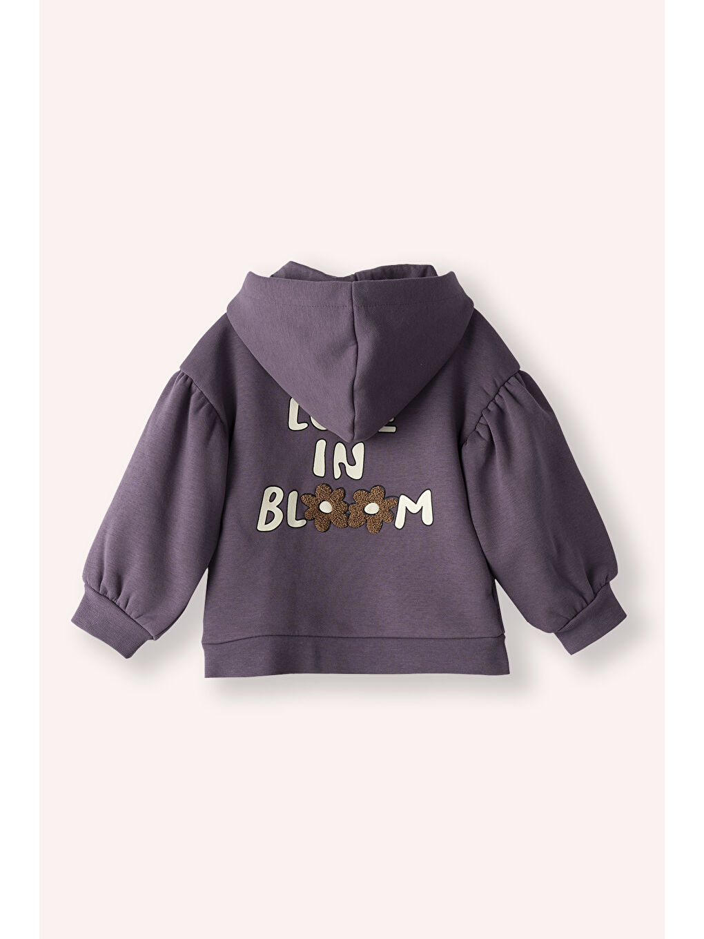 Kız Bebek Fermuarlı Mor Sweatshirt-2