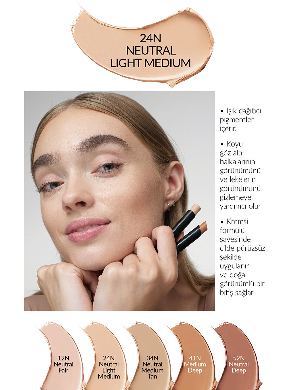 Concealer Stick Kapatıcı Light Medium - 24N-2