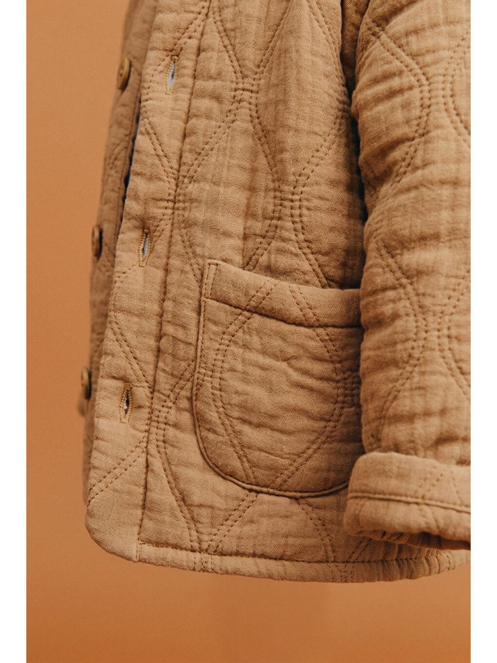 Karışık Erkek Çocuk Pamuklu Camel Kapitone Ceket T-Shirt Jean Pantolon Takım-2