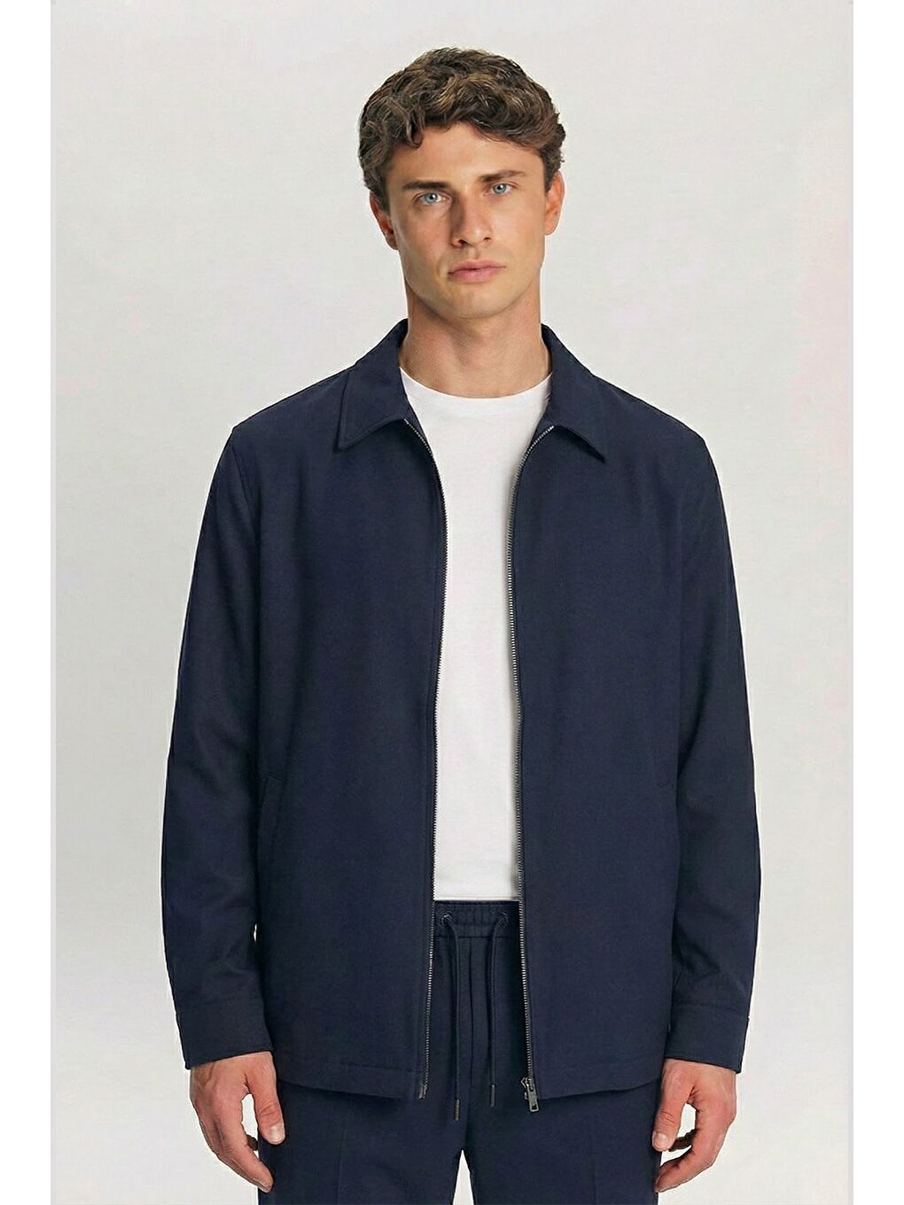 Giotelli Lacivert Yün Karışımlı Elastan İçerikli Erkek Spor Takım Elbise-1