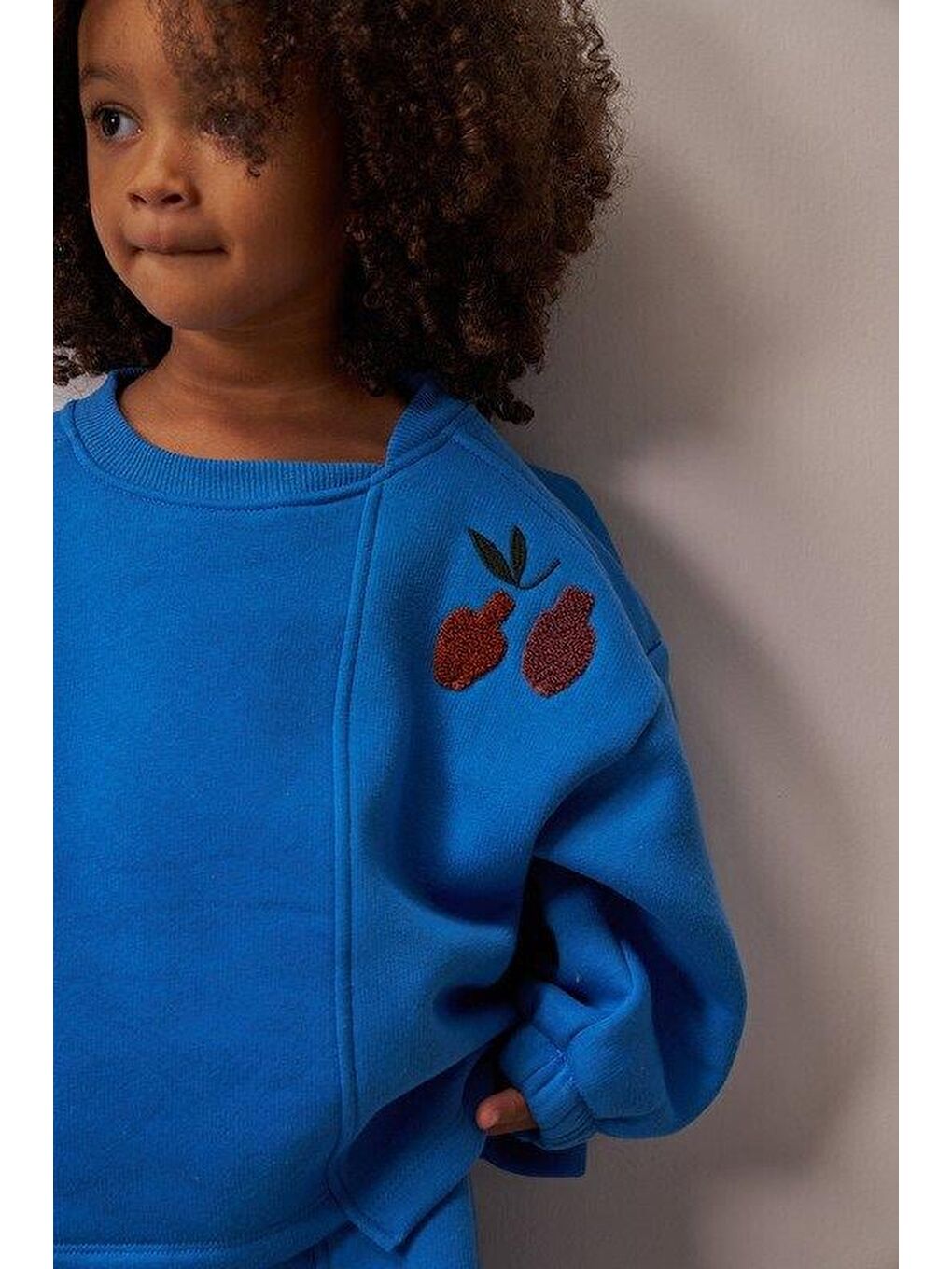 Yeşil Mavi Omuz Nakışlı Asimetrik Detaylı Alt Üst Takım-4