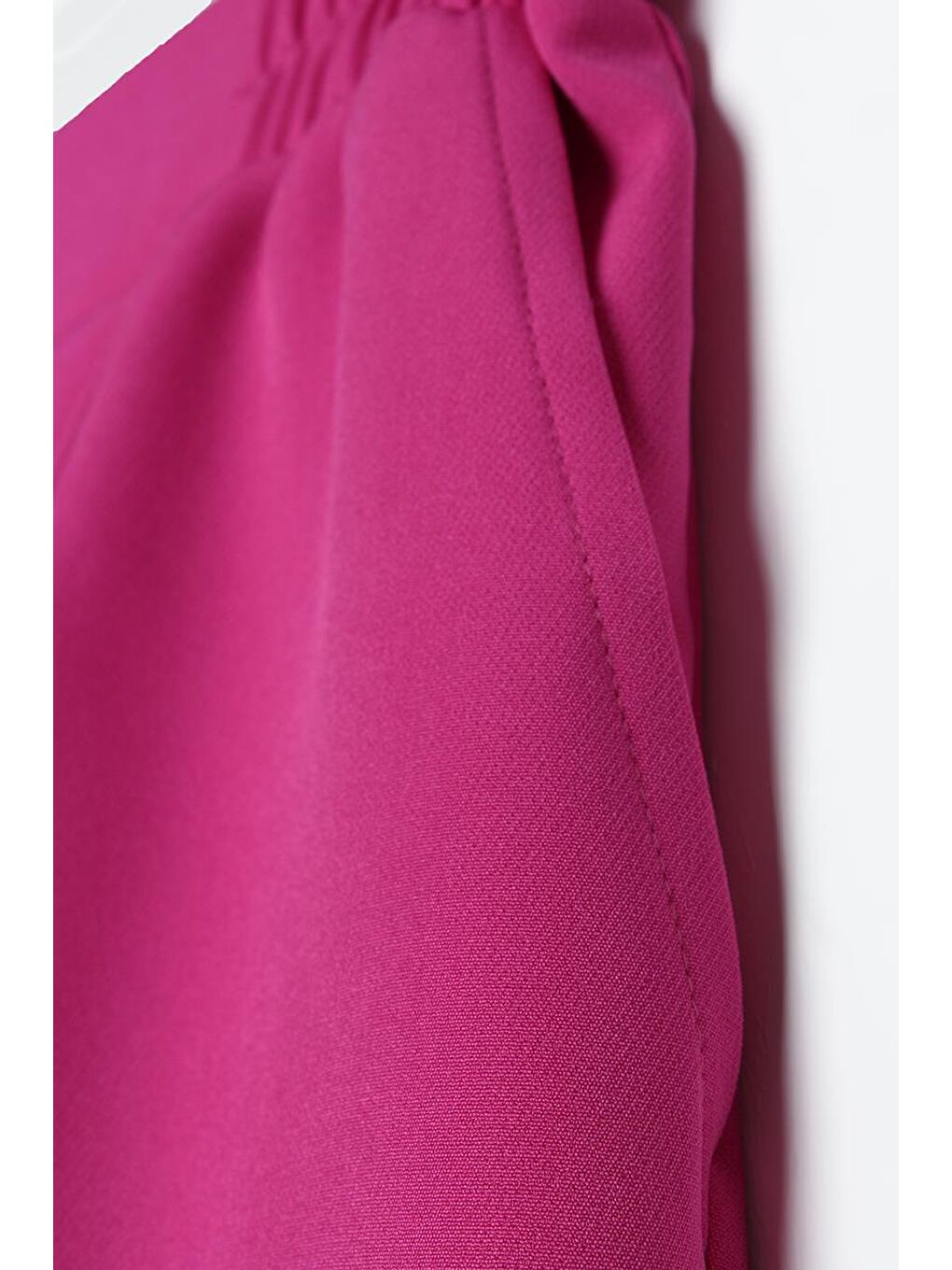 Fuşya-Beli Lastikli Havuc Pantolon-4