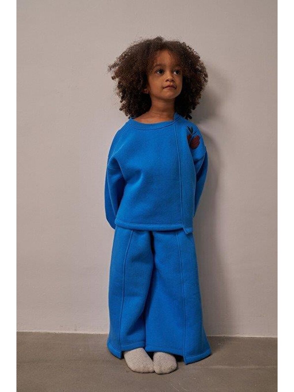 Yeşil Mavi Omuz Nakışlı Asimetrik Detaylı Alt Üst Takım-8