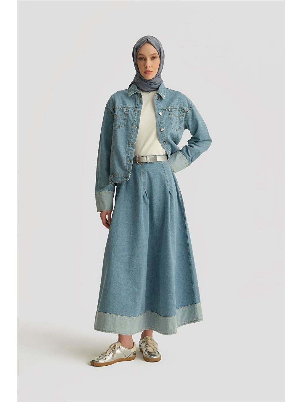 Denim Etek 25Yd4243-2 Buz Mavi