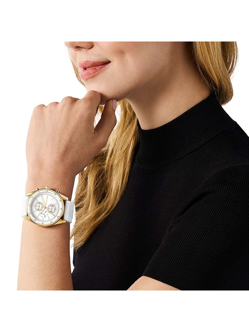 Beyaz MK7484 Kadın Kol Saati-3