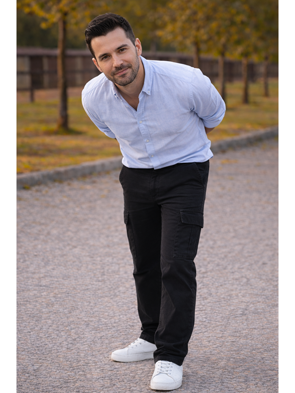 Gri Erkek Premium Comfort Füme Kargo Baggy Pantolon-3